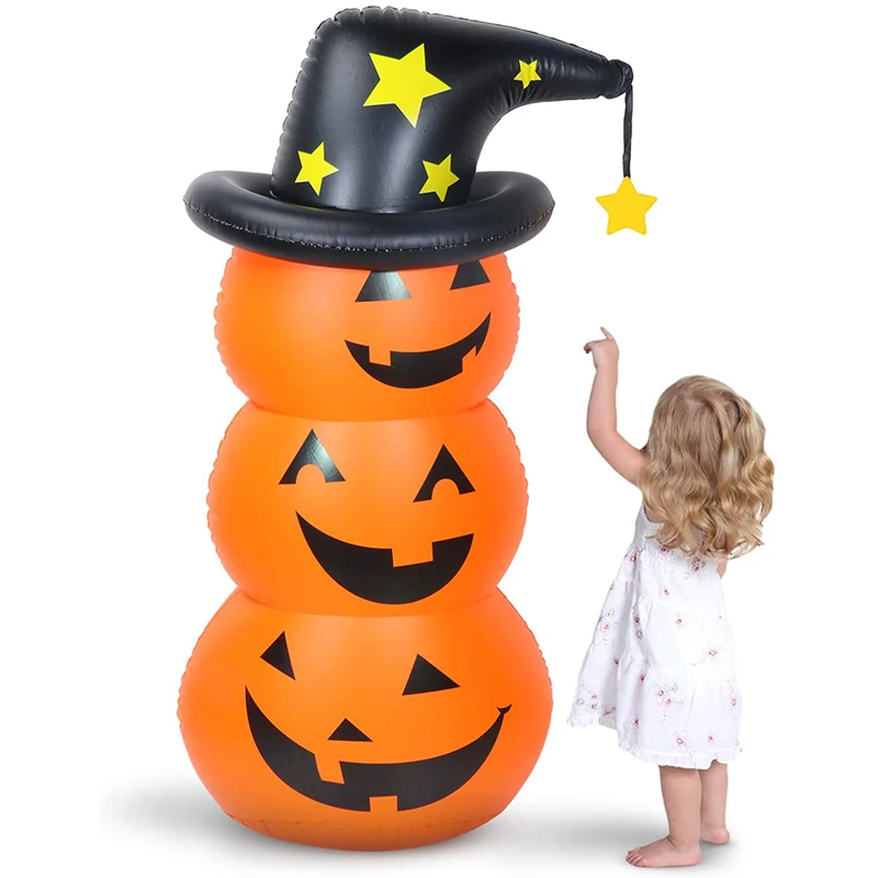 

Популярный надувной стакан в виде тыквы 4,5 фута, Надувное украшение в виде тыквы для дома, улицы, двора вечерние вечеринки, Хэллоуина, декора...