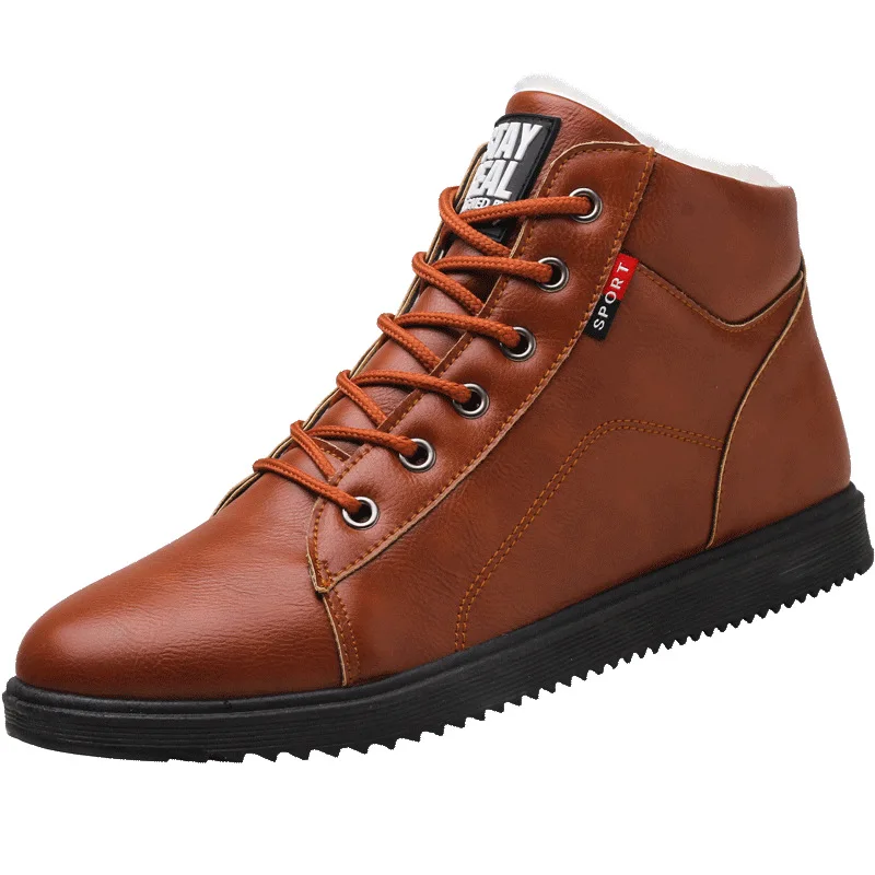 

Fashion men's boots men's shoes autumn and winter new casual men's cottonbootsplusvelvetwarmmiddle-cutshoesMartinbootsmen'sshoes