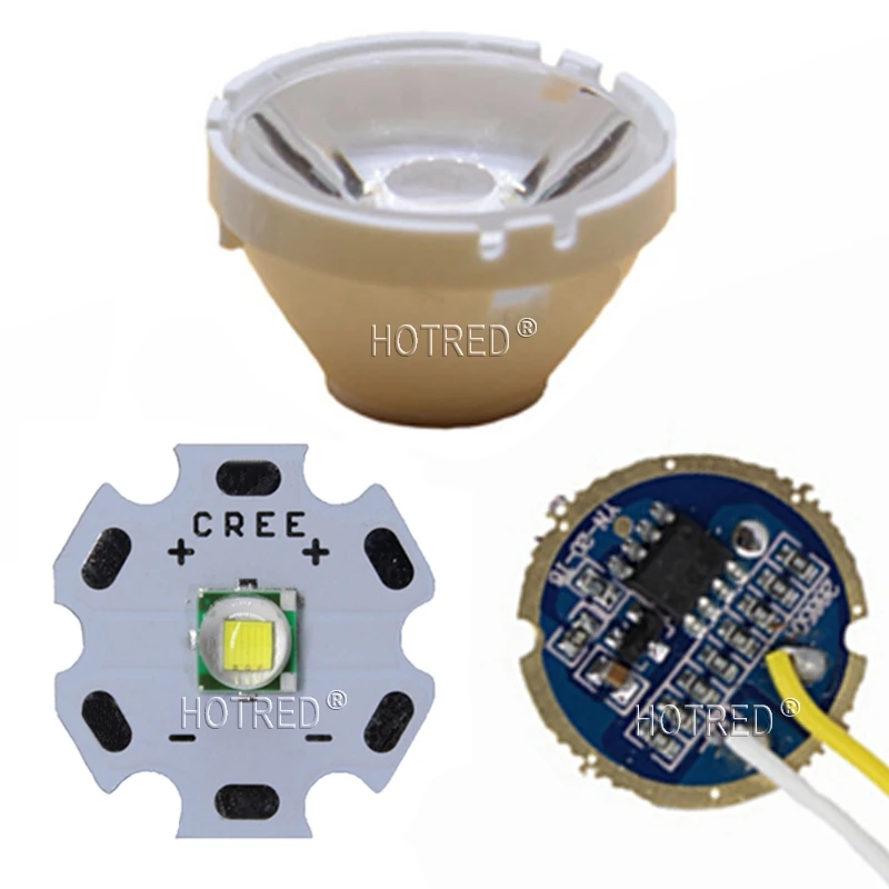 Фото Светодиодный драйвер CREE XML XM-L T6 U2, 10 Вт, холодный белый, 6500 К, 5 режимов, 17 мм + 10 градусов №3