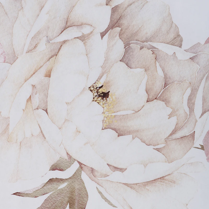 Большие настенные Стикеры с розовыми пионами и розами романтичные цветы