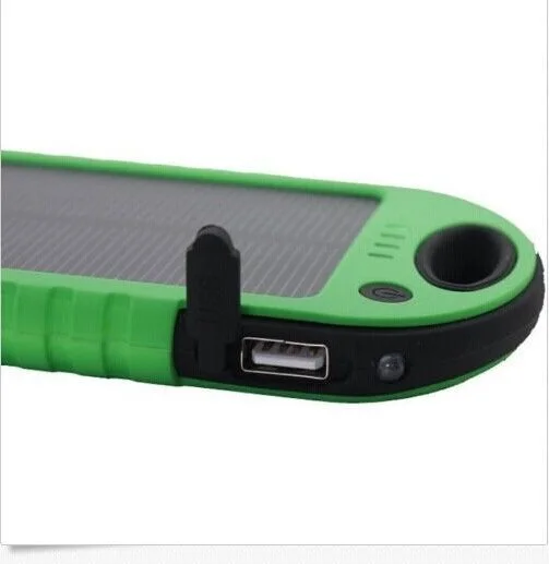 5000 mAh двойной USB Водонепроницаемый Солнечный блок питания зарядное устройство