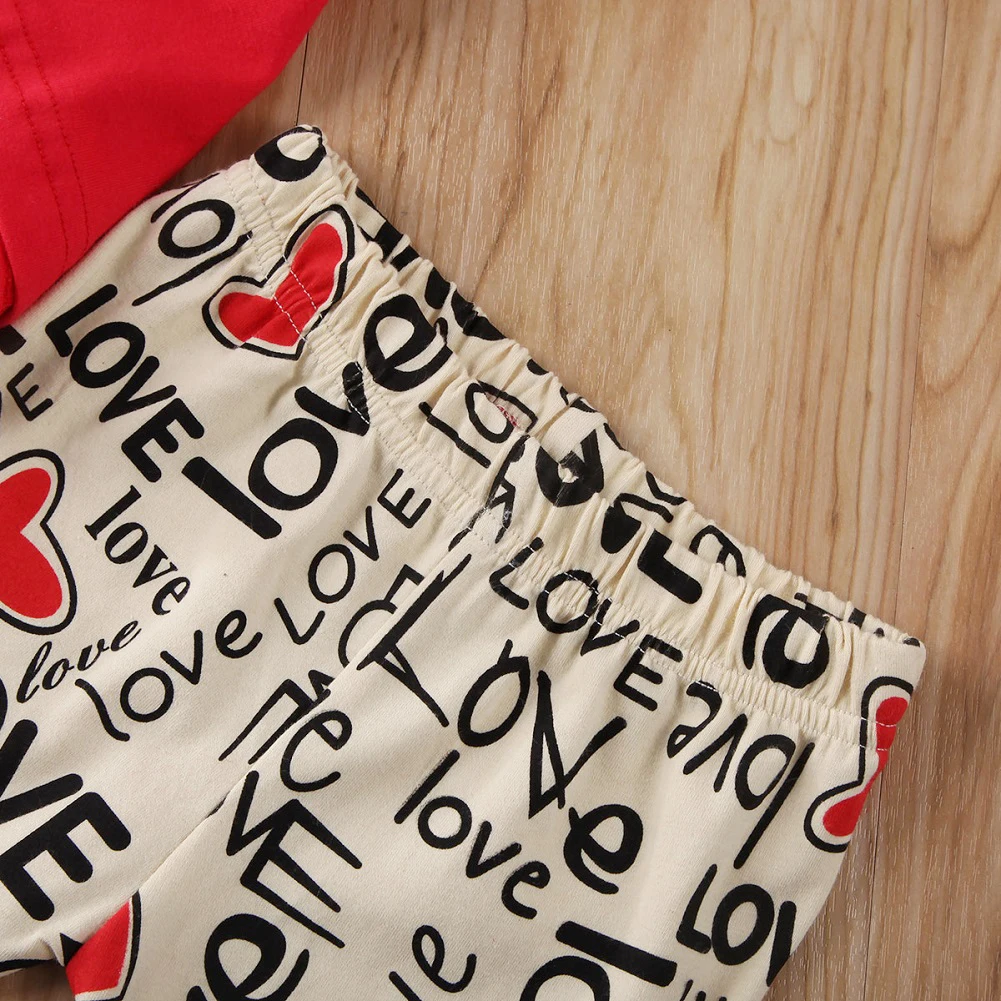 Одежда для девочек коллекция 2020 года одежда на День святого Валентина маленьких