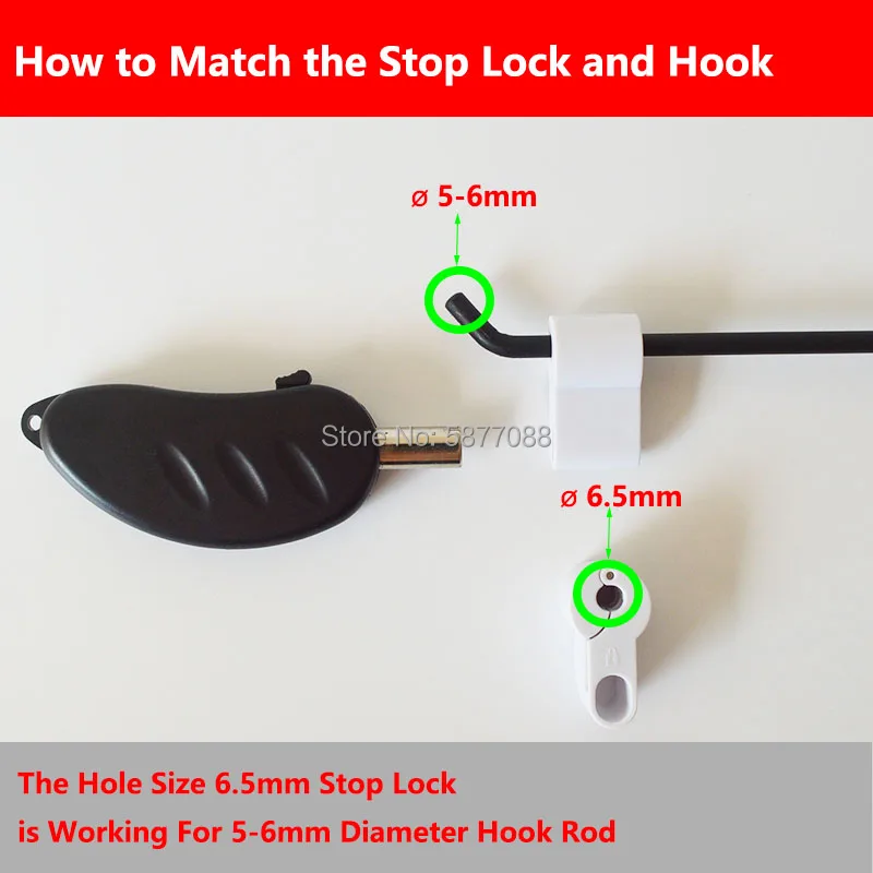 51pcs StopLock and Magnet Key anti-theft magnetic security stop lock for display hook stop lock in retail shop supermarket enlarge
