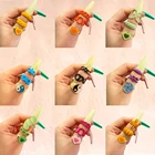 Женский комплект колец в форме сердца, Винтажное кольцо из смолы розового и зеленого цветов, ювелирные украшения y2k