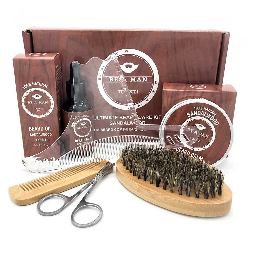 6 шт. набор для ухода за бородой мужские ножницы стрижки волос в носу и