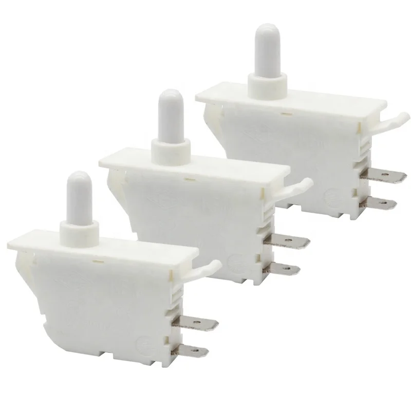 

3pcs Refrigerator door light SwitchesHandle Length 15MM OFF/ (ON) Pressure Down Sterilizing Cabinet Button Switch