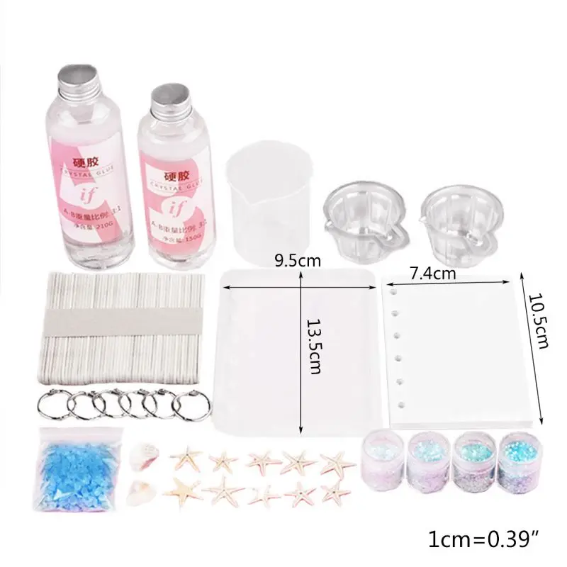 

1 комплект с украшением в виде кристаллов эпоксидная смола, форма Тетрадь Литья Силиконовые Формы инструмент для изготовления изделий M0XF