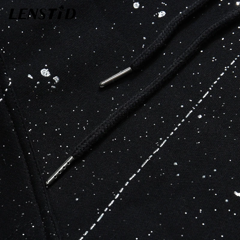 Мужские Зимние флисовые пуловеры LENSTID в стиле хип-хоп толстовки с принтом