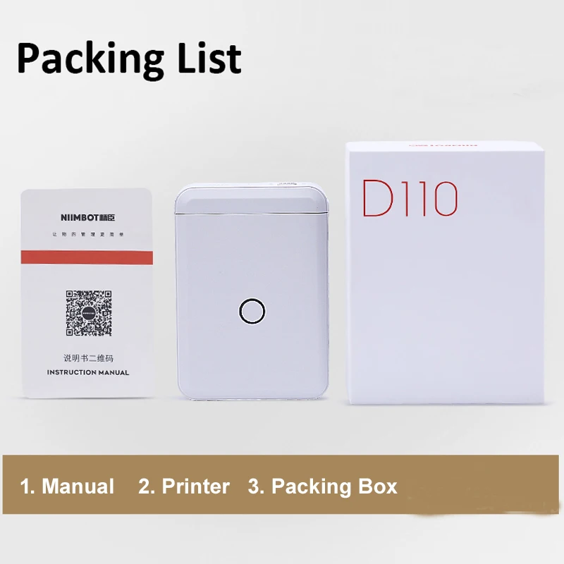 Принтер для этикеток Niimbot D11 D110 мини портативный карманный без чернил устройство
