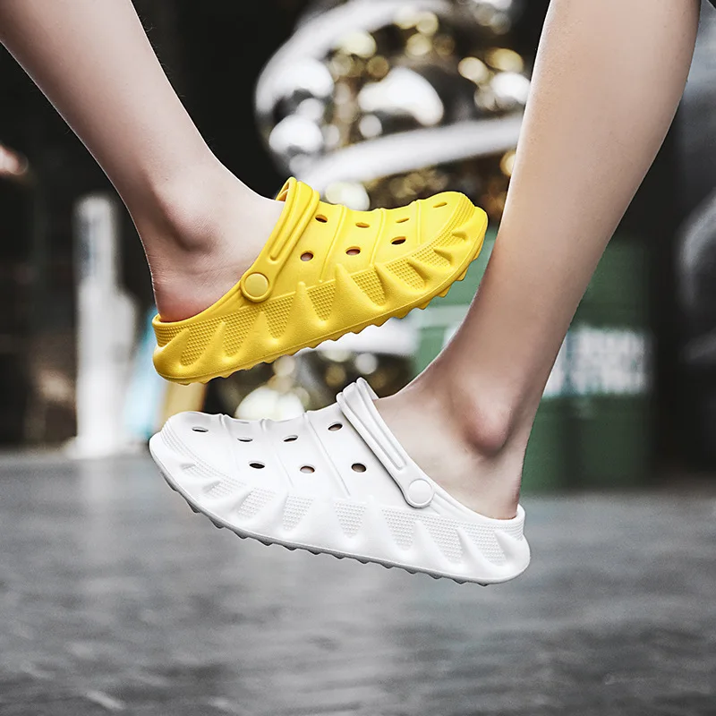 

Женские повседневные шлепанцы, дышащие пляжные сандалии с перфорацией, Нескользящие, женская обувь, Новинка лета 2021