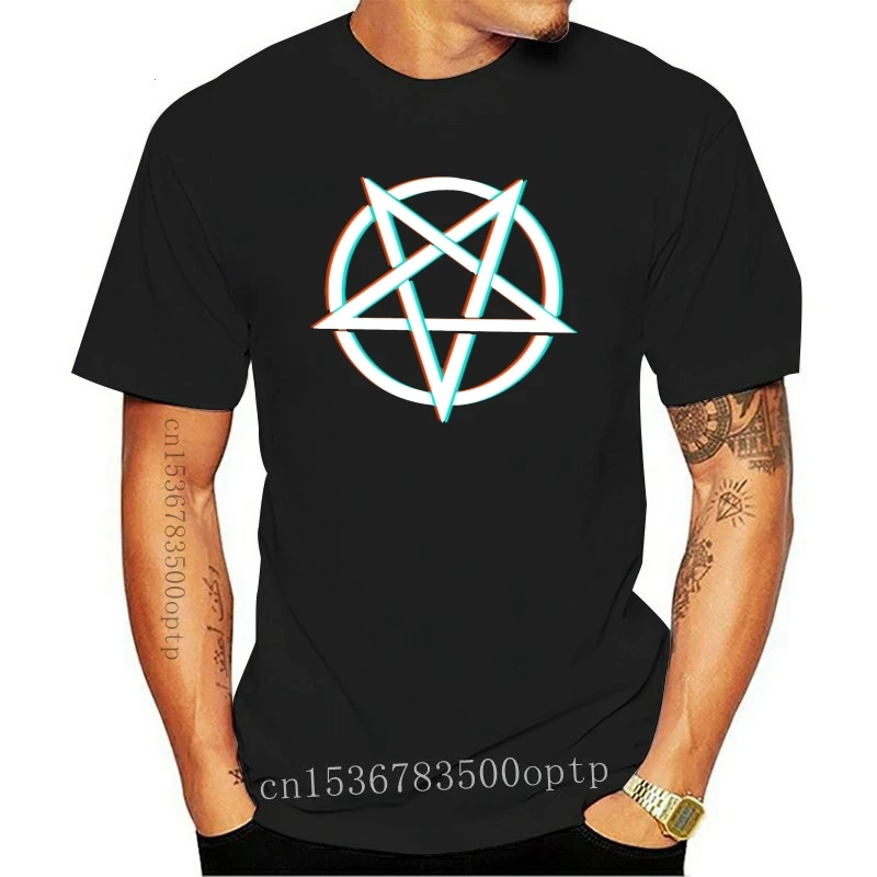 

New 3d pentagram t shirt men Design tee shirt size S-3xl clothing Famous Comfortable Summer Style Novelty tshirt