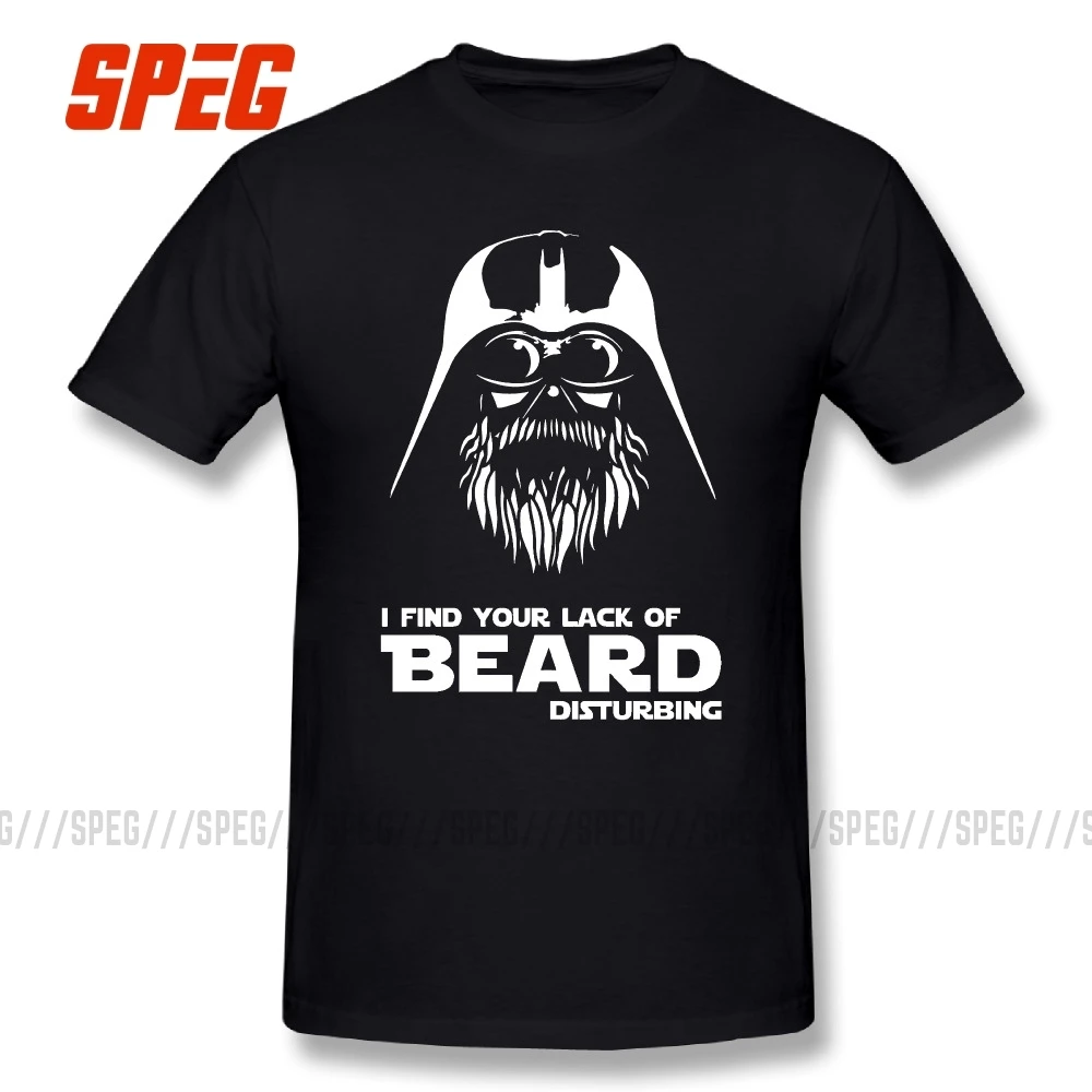 Футболки с надписью «Звездные войны» и надписью «I Find Your no of Beard» футболки с короткими рукавами из хлопка для подростков Стильная молодежная Винтажная Футболка - Цвет: Черный