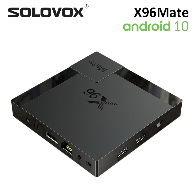 SOLOVOX 2020 X96 Коврики Android 10 Смарт ТВ коробка 4 Гб оперативной памяти 32 встроенной