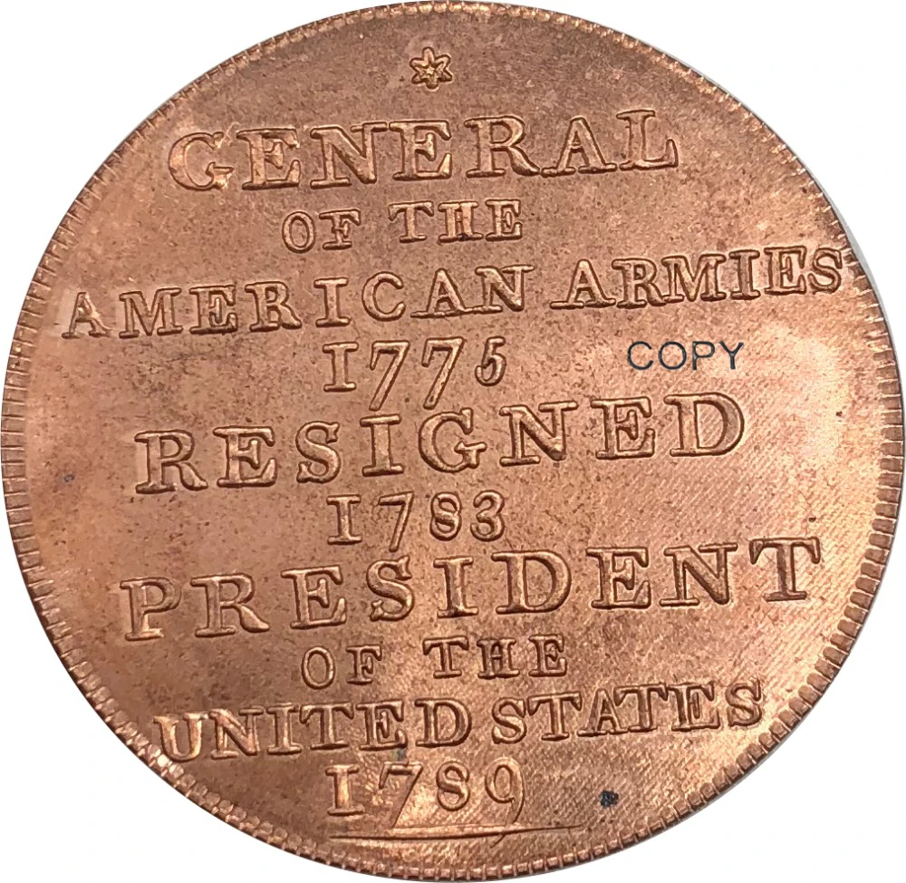 

Соединенные Штаты Америки 1792 Г., без даты, родился в Вашингтоне, Вирджиния, красная медная копия монеты