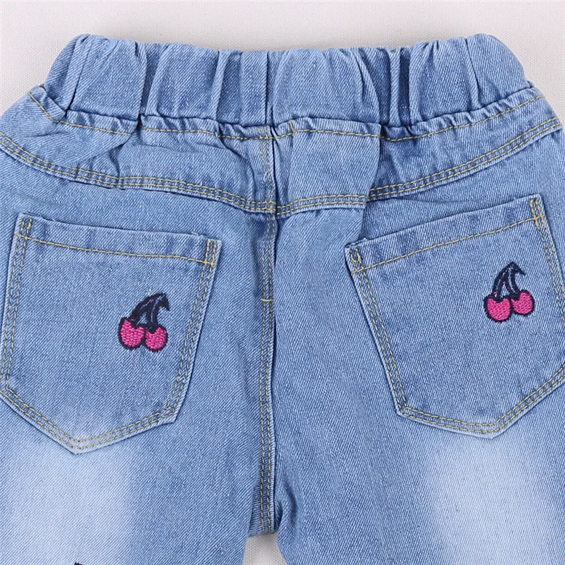 

2020 spring autumn kids clothing Floral casual jeans pants Children's Clothing Baby Girls Denim Pencil Pants Girls' jeans 25