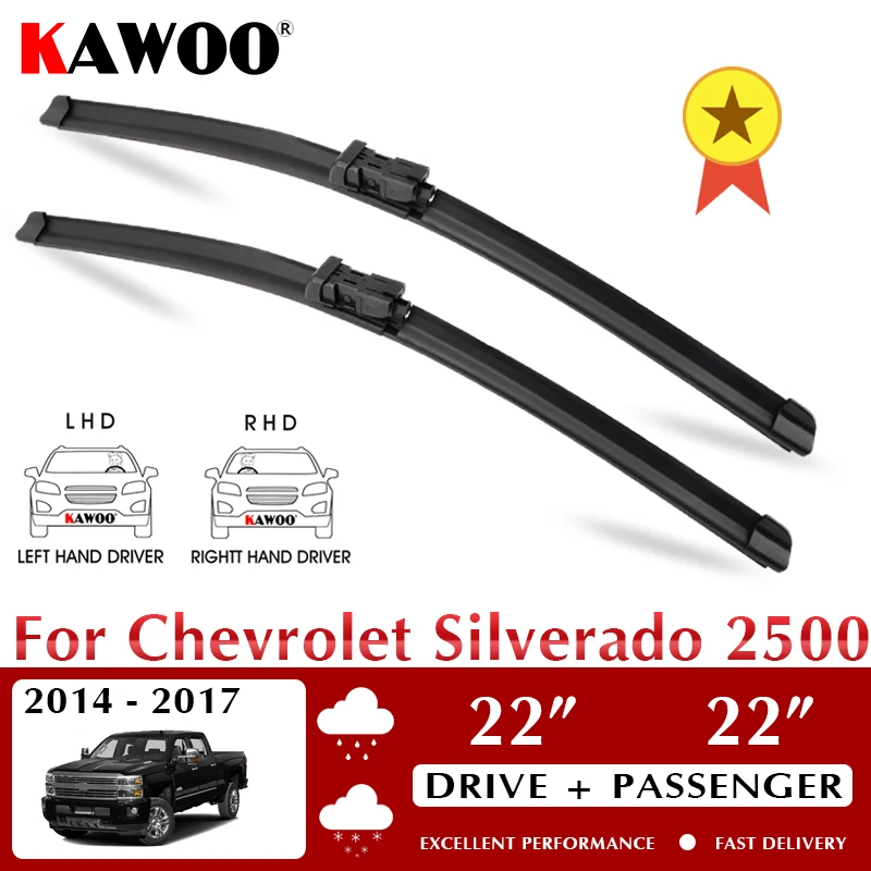 

Стеклоочистители для автомобиля для Chevrolet Silverado 2500 2014-2017 лобовое стекло аксессуары для переднего окна 22 "+ 22" LHD RHD