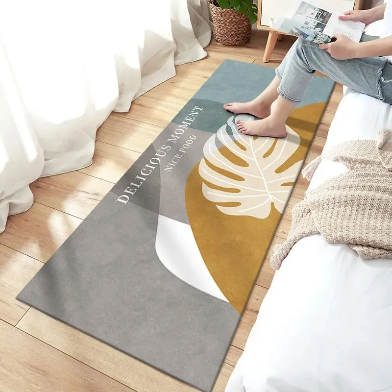 

Washable Non-slip Long Kitchen Floor Mat Bathroom Entrance Door Mat Bedroom Living Room Bedside Area Rugs Tapis Tapete