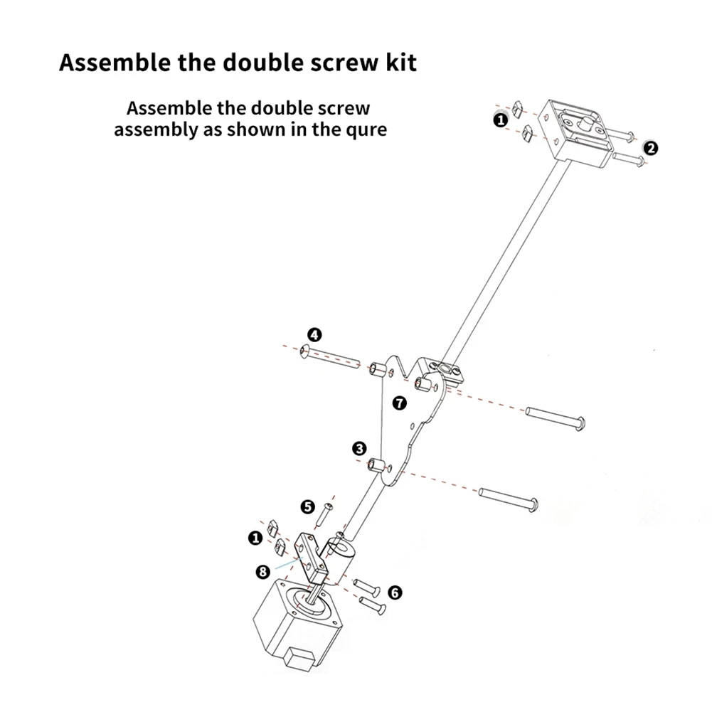 dual screw rod upgrade kit double lead screw 3d printer parts dual z axis lead screw kit high precision for ender 3ender 3 v2 free global shipping