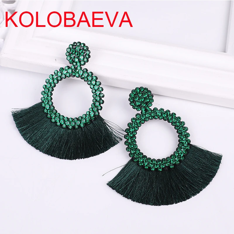 Серьги с кисточками женские корейские ювелирные изделия массивные модные