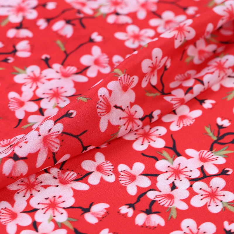 Шелковая ткань ширина 114 см 14 мм 100% натуральный шелк крепдешин для платья рубашки