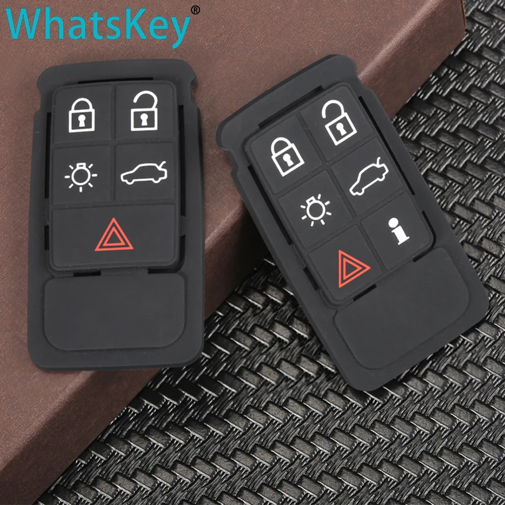 WhatsKey для Volvo V60 S60 S80 V70 XC60 XC70 5 6 кнопок автомобильный умный ключ силиконовая