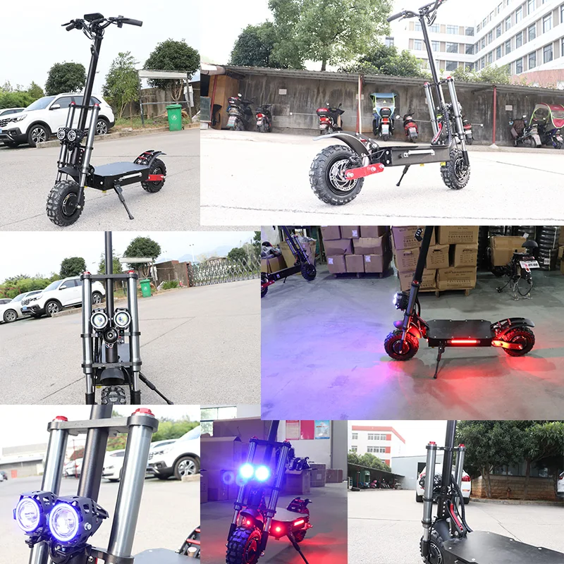 

60V 3200W Electric Scooter 11inch Dual Motor Escooter with Battery 80KM/H Foldable 11inch Off-Road Wheel Electric Skateboard