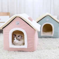 pet washable foldable bedcat house small pet bed puppy nest rabbit cave cat bed for cat small dog guinea pig