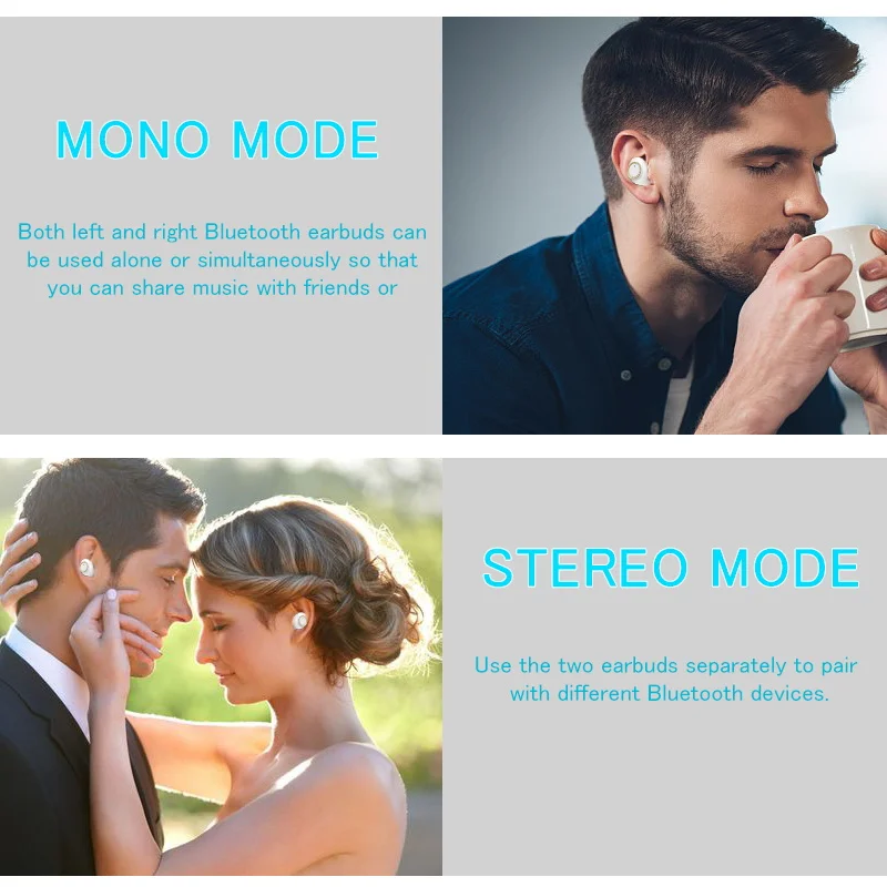 TOPYING наушники вкладыши TWS с отпечатков пальцев Сенсорный экран Bluetooth HD стерео