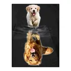 5d алмазная живопись, аксессуары для рисования, животные, собака, кошка, отражение в воде, полная картина, квадратная фотография, домашний декор