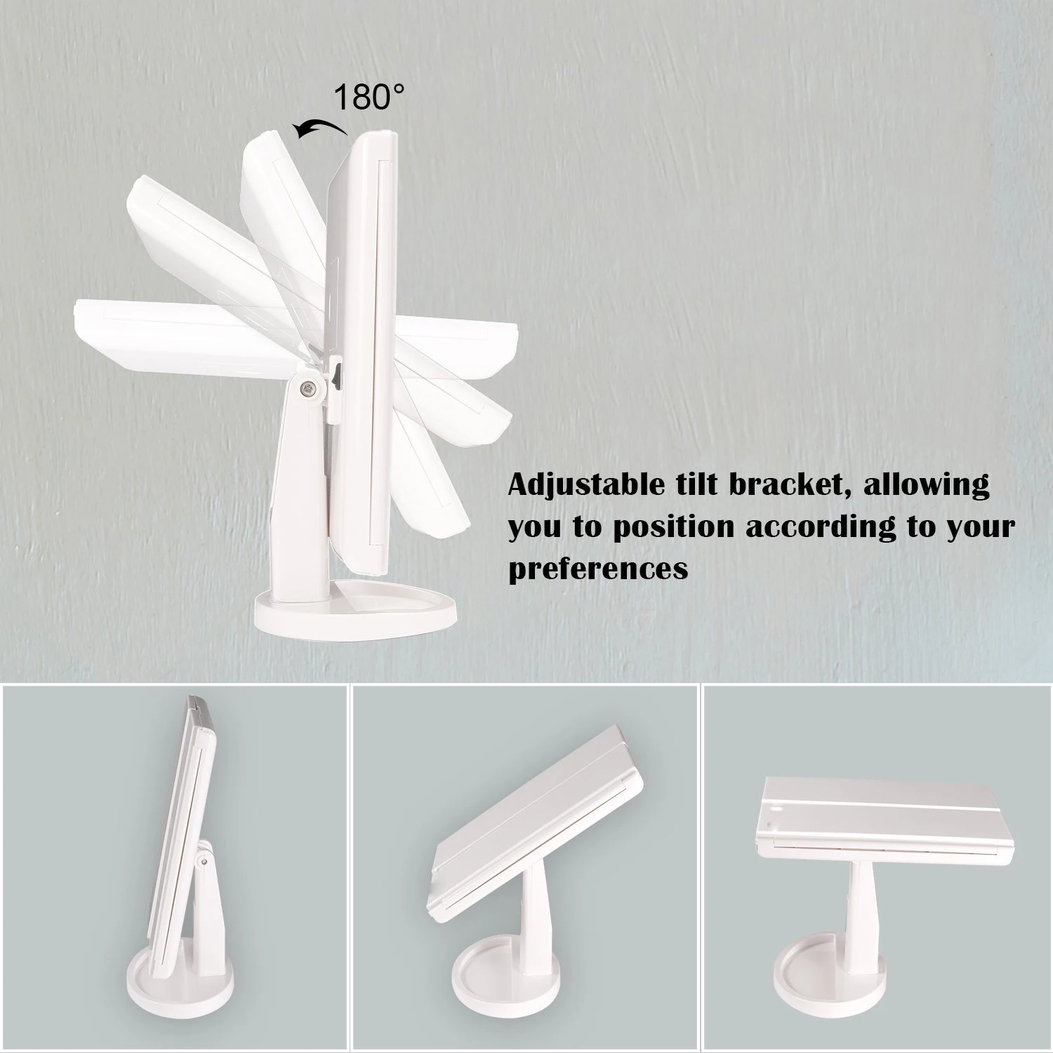 

3 Folding Makeup Mirror With LED Light USB Big Vanity Mirror 10X Magnifying Cosmetic Countertop Screen For Ladies Beauty Using