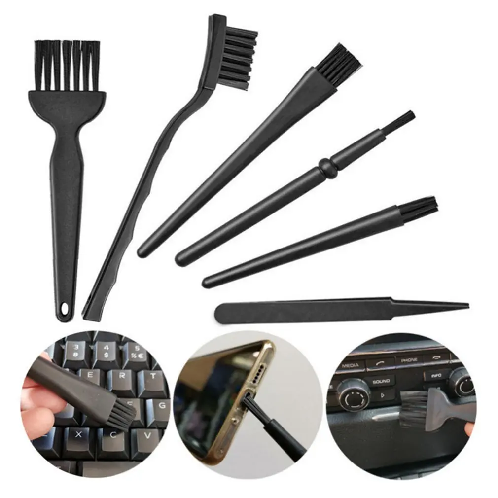 

Multifunction Black Antistatic Brush Portable Lightweight Remove Dust Good Appearance Fine Workmanship Keyboard Cleaning Brush