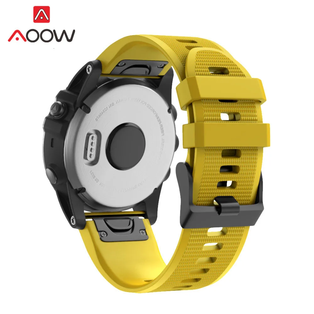 22 мм 26 мм силиконовый ремешок для часов Garmin fenix 3 HR fenix 5X fenix 3HR fenix 5 Plus быстросъемный сменный ремешок для браслета