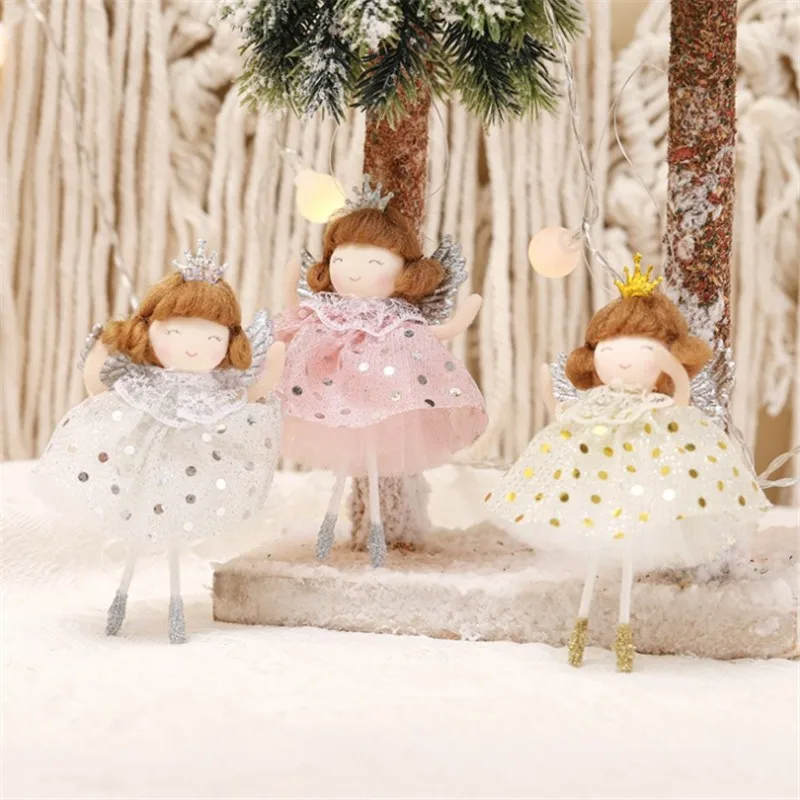 

Christmas Angel Plush Doll Pendant Christmas Tree Ornament Christmas Decor For Home Xmas Tree Hanging Gifts Noel Navidad 2022