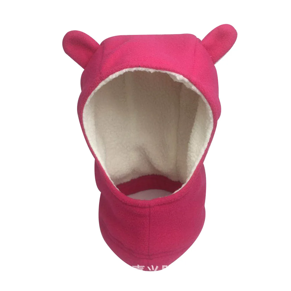 Fleece Lined Winter Kids Hat with Ear Baby Boys Girls Scarf Outdoor Caps Mask Toddler Hood Scarves Ski | Детская одежда и обувь