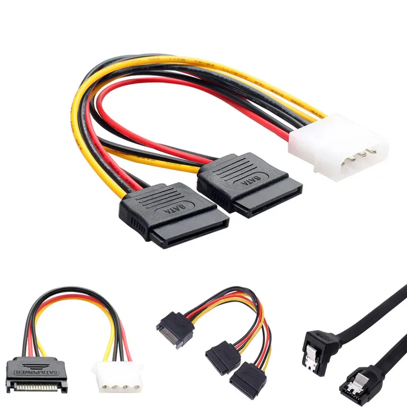 Кабель адаптера питания для жесткого диска SATA II 15pin на 2 15pin/4Pin IDE Molex из 15pin/SATA 4Pin HDD