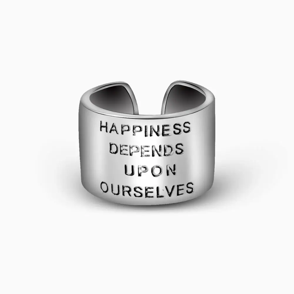 ESSAR Новое роскошное модное счастье зависит от себя Открытое кольцо из