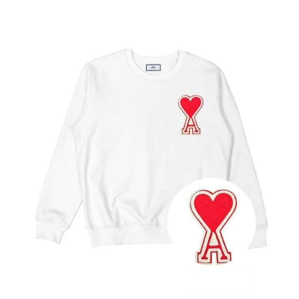 

TNT Pullover women's 2021 spring and autumn new AMI couple hooded sweater embroidery wild round neck cotton sweatshirt top