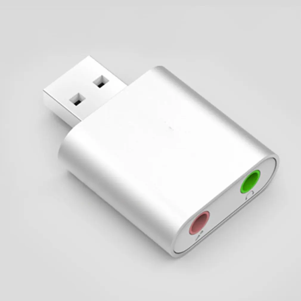 

External USB Audio Sound Card USB To Jack 3.5mm Converter Headphone Adapter Mic Sound Card Headsets Virtual 7.1 Ch Microphone