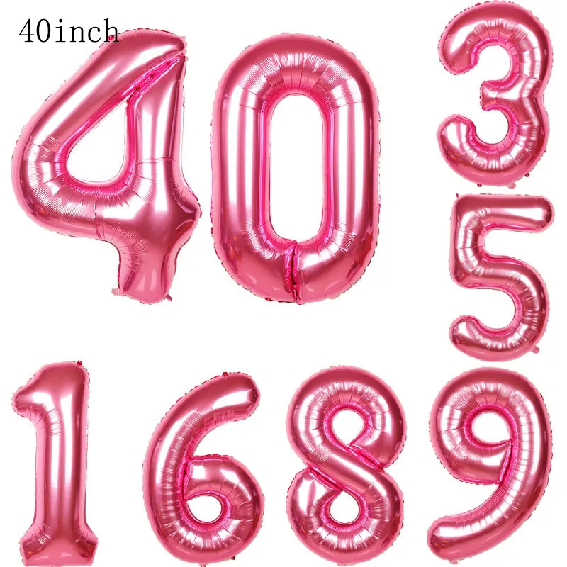 

18 Inch Minnie Aluminum Foil Balloon 40 Inch Digital Balloon Set Pink Minnie Cake Girl Birthday Party Decoration Baby Shower