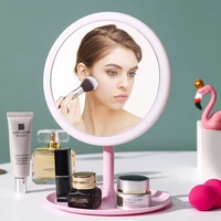 3 colors multi function makeup mirror led touch luminous makeup table mirror portable makeup beauty mirror