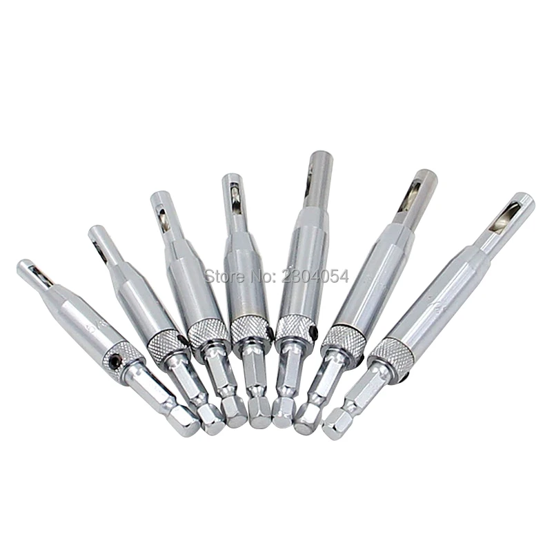 

High Quality 7pcs Door Lock & Hinge Drill Bit Set Self Centering Pilot Hole HSS Hex Shank Wood Tool Hole Saw DIY Wholesale Price