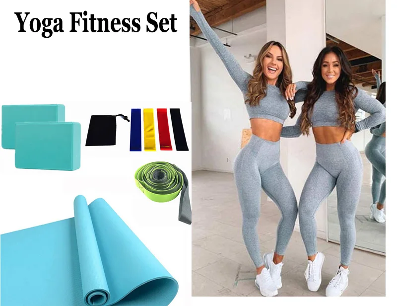 8 шт. набор для занятий йогой и фитнесом эластичный ремешок пояс фитнес резиновая