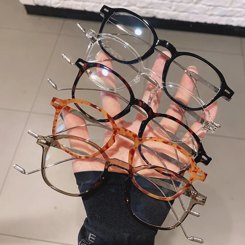

New Vintage Simple Comfortable Anti-blue Glasses Frame Women Fashion Small Leopard Eyeglasses Female Spectacles Oculos Feminino