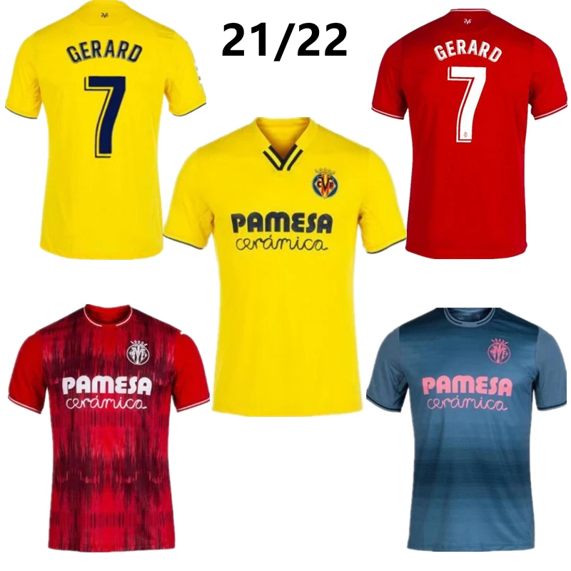 

Новая рубашка Villarreal 2021 2022 GERARD EKAMBI IBORRA S.CAZORLA, винтажная Классическая футболка