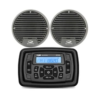boat stereo system marine audio bluetooth radio fm am receiver car mp3 player3inch waterproof marine speakers for rv atv yacht