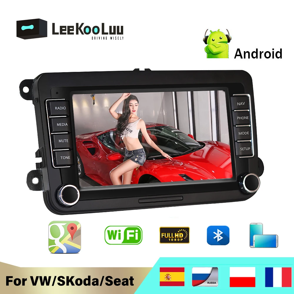Автомагнитола LeeKooLuu 2 Din для Volkswagen VW golf 5 6 passat b6 T5 Touran polo sedan Tiguan сиденье jetta leon