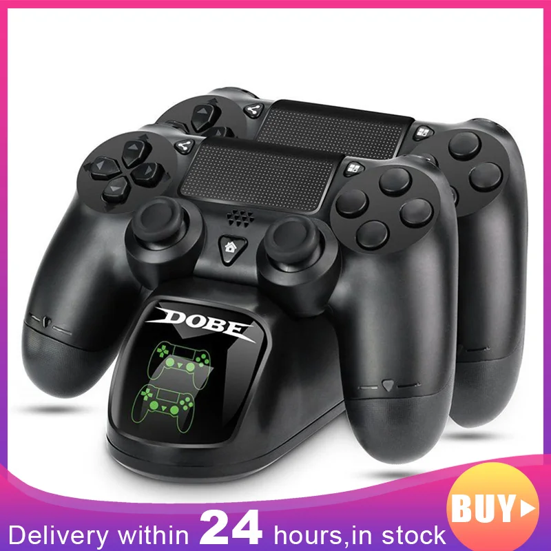 Док станция для быстрой зарядки PS4 с двумя контроллерами зарядная подставка