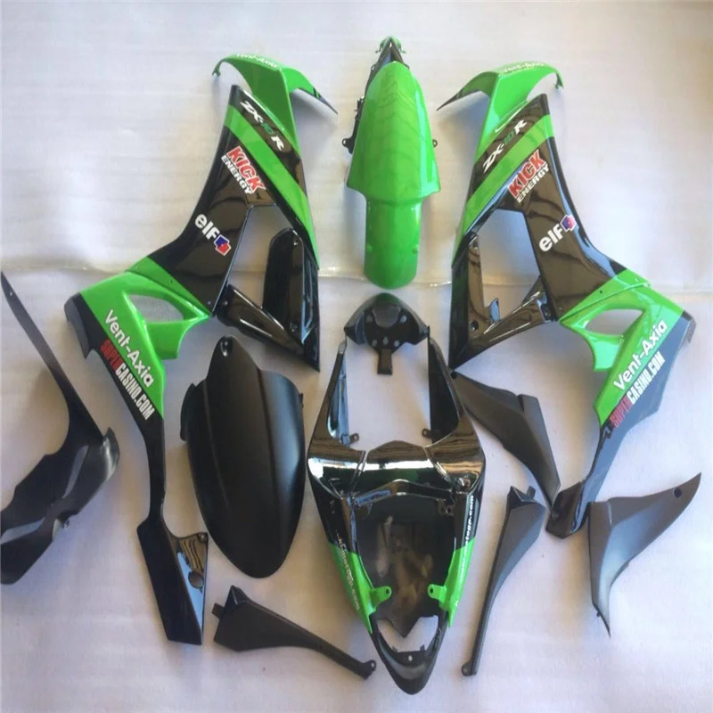 

Комплект обтекателей ABS для Kawasaki Ninja ZX10R 2008 2009 2010 мотоциклетные Обтекатели Ninja ZX 10R 08-10 зеленый черный обтекатель Cus