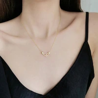 fmily minimalist 925 sterling silver personality knot necklace fashion exquisite light luxury clavicle chain for girlfriend gift