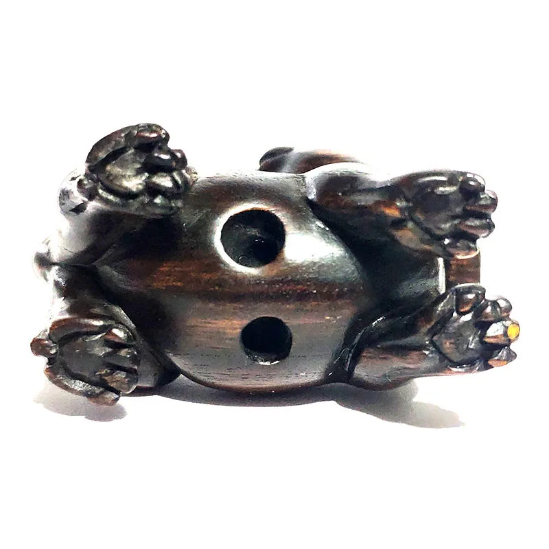 

Y6141 - Collectible 20 Years Old 2" Hand Carved Ebony Ironwood Netsuke - Rabbit